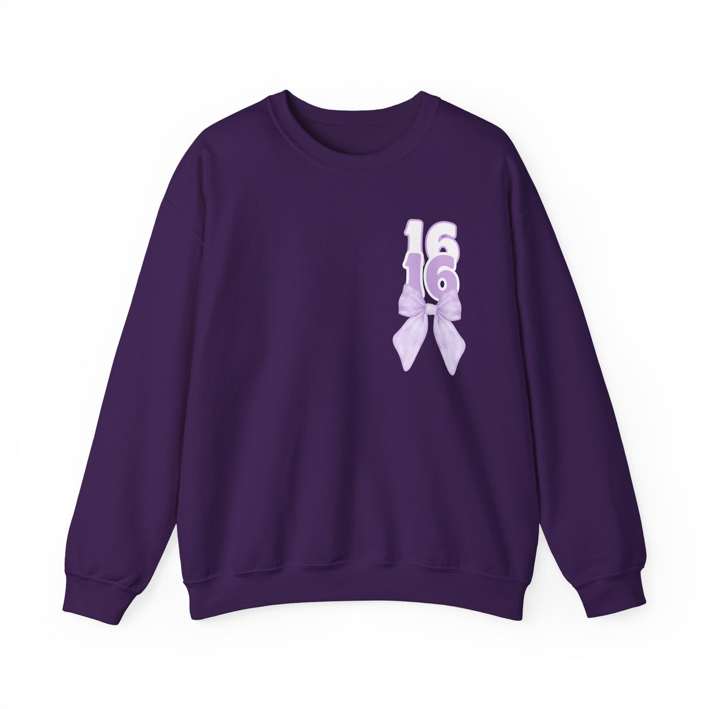 Sweet Sixteen Crewneck Sweatshirt, Birthday Gift, Unisex- Personalized
