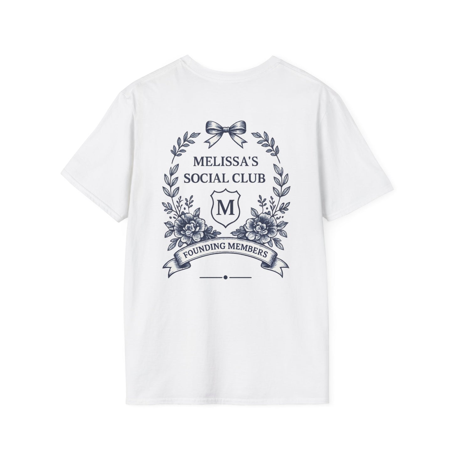 "Melissa's Social Club" Soft Feel T-Shirt — Personalized