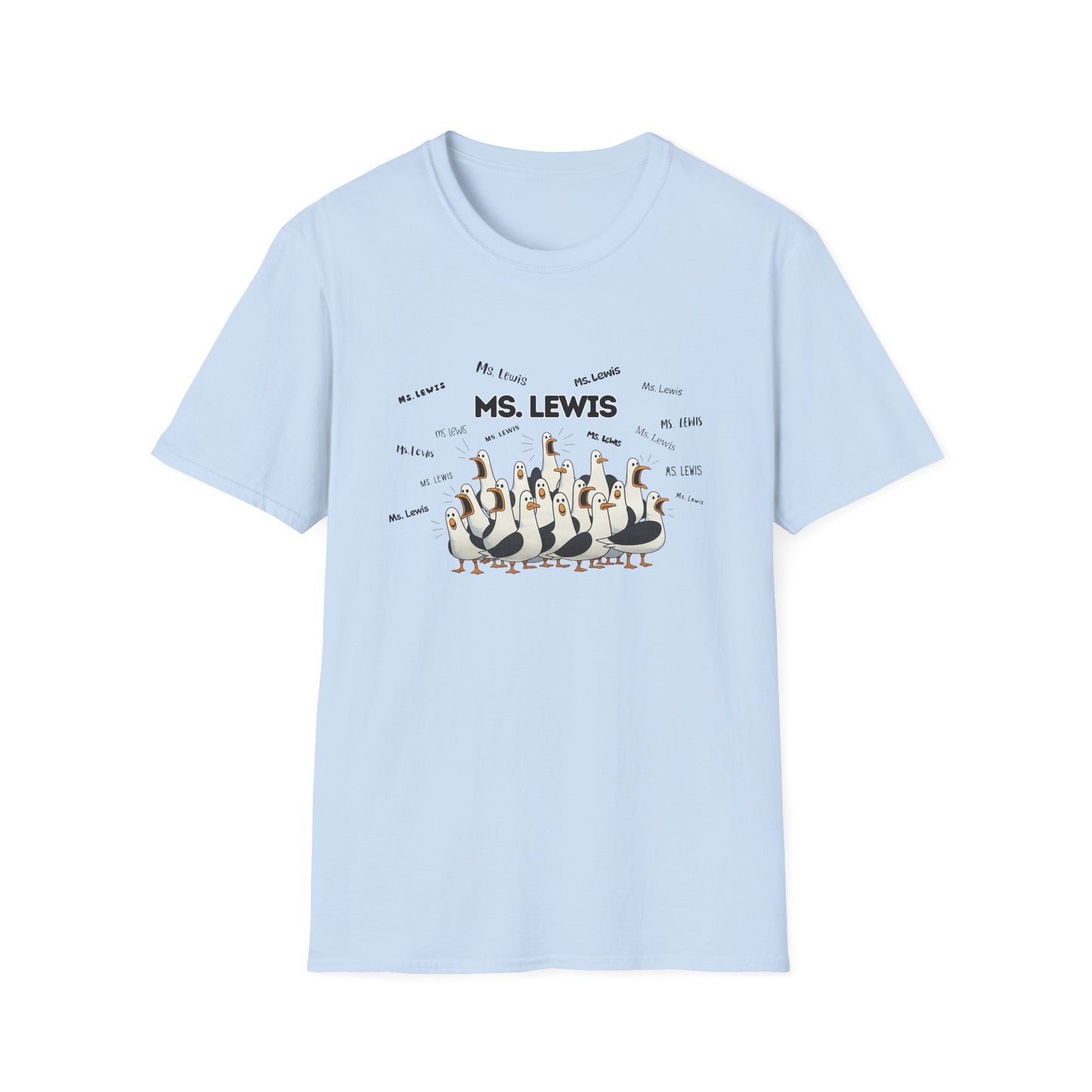 Ms. Lewis - Seagull Crew Graphic T-Shirt — Personalized