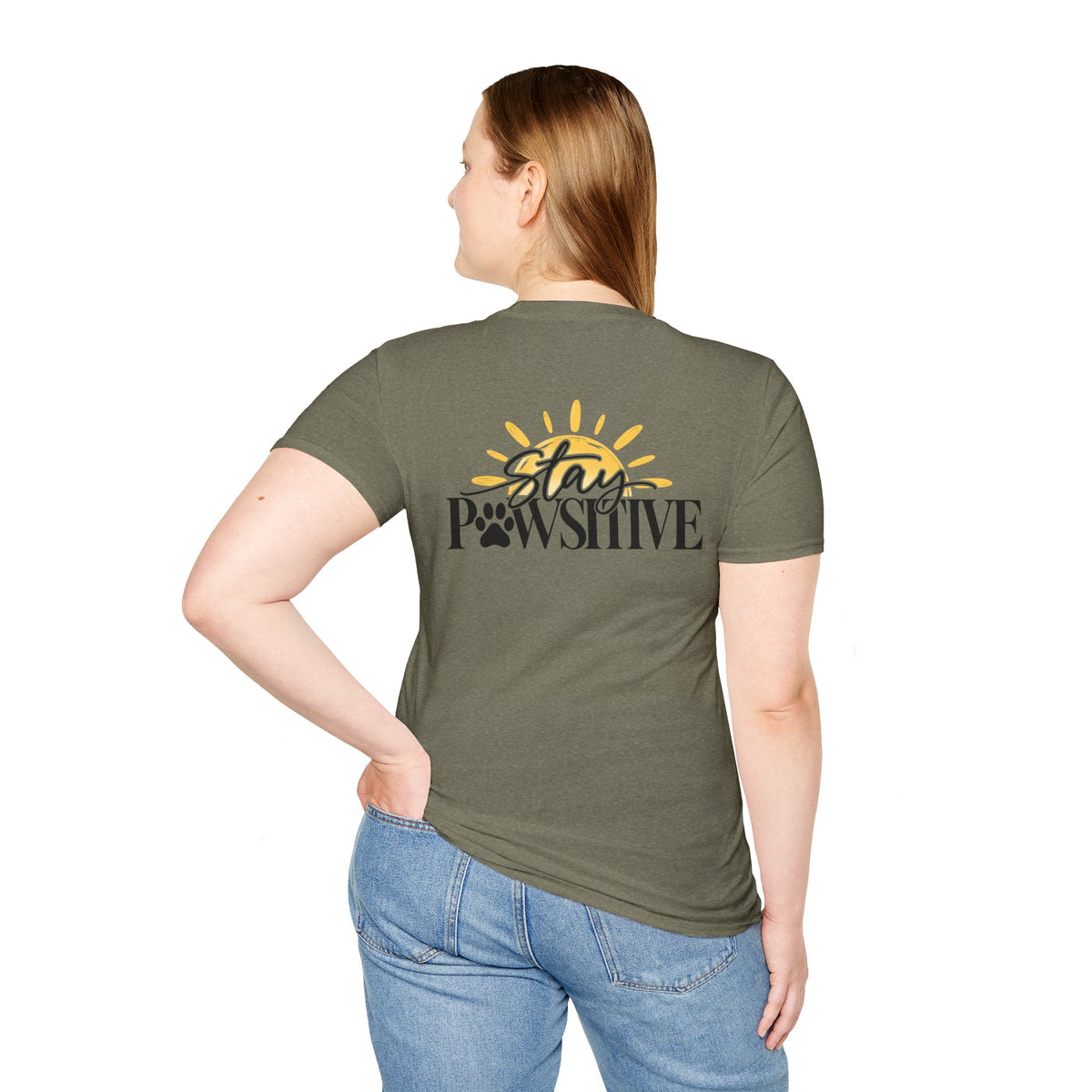 Hound & Home "Stay Pawsitive" — T-Shirt