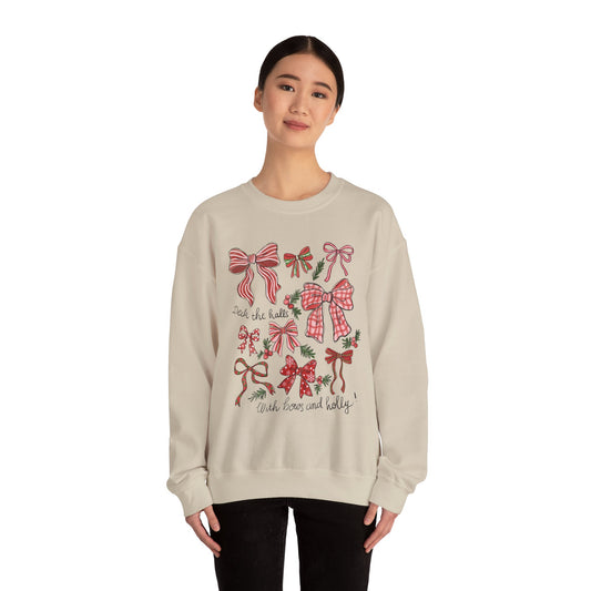 Holly Jolly Bows Christmas Crewneck