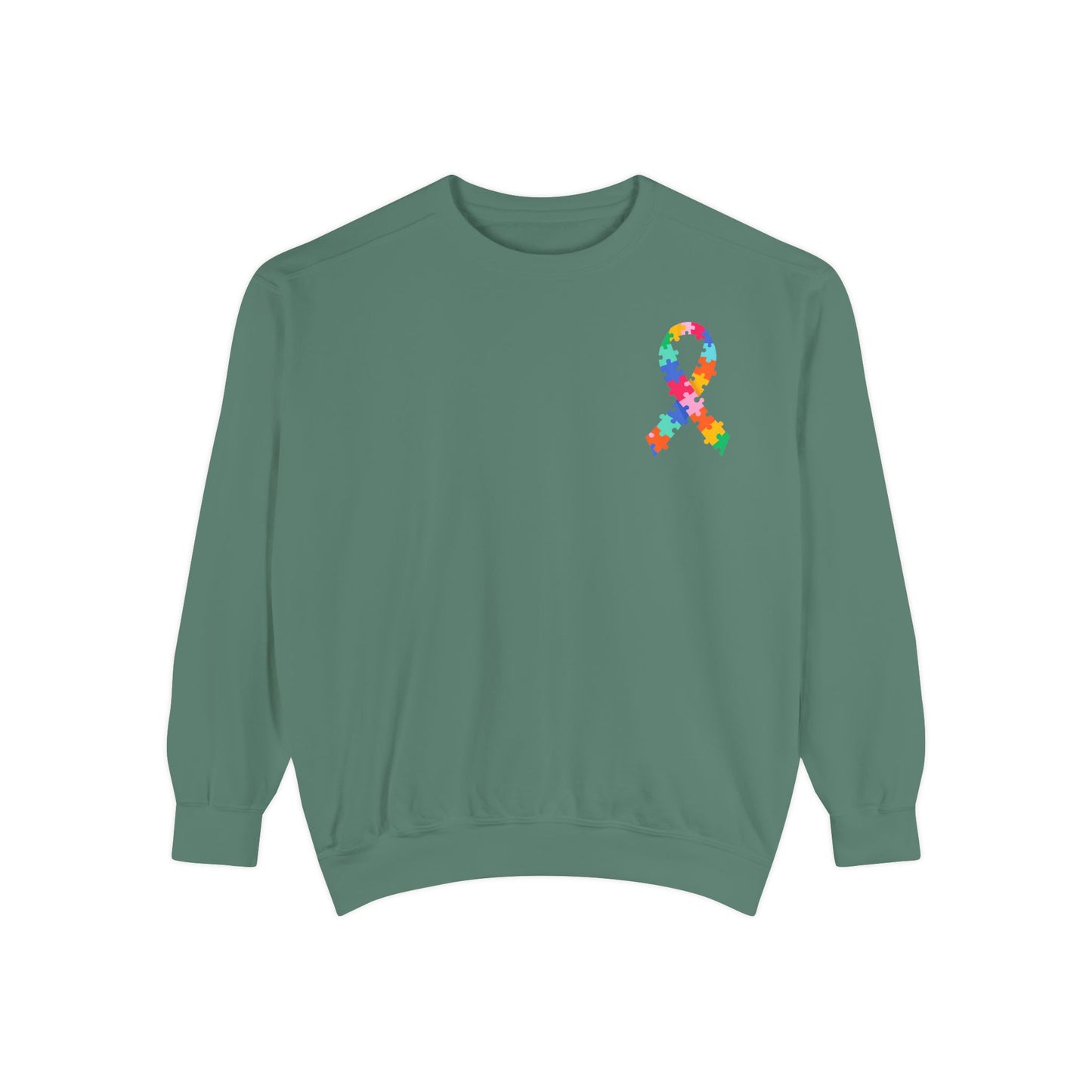 Autism Awareness Puzzle Piece & Ribbon Sweatshirt — Awareness Collection