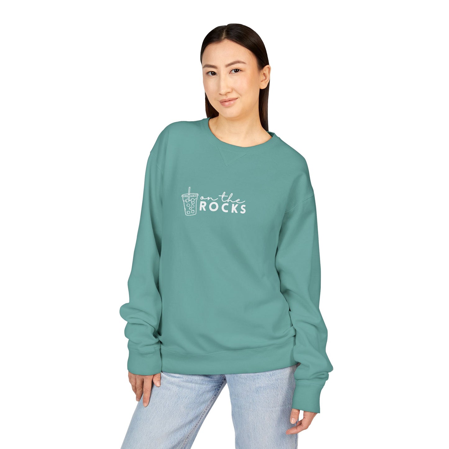 Coffee Lovers Garment Dyed Sweatshirt, Iced Coffee Club Apparel