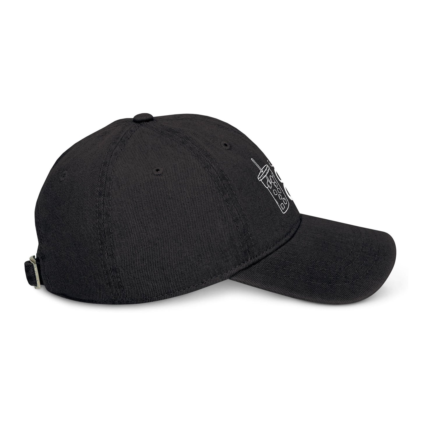 Iced Coffee Club Denim Hat, Embroidered Cap, Perfect Gift for Coffee Lovers