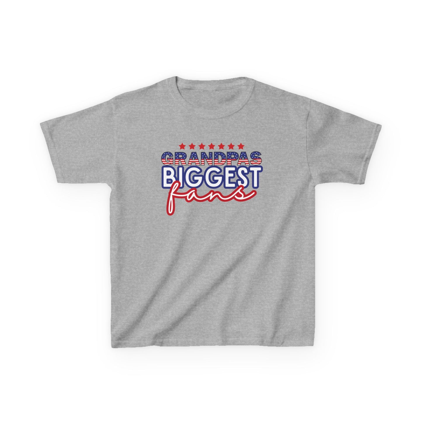 Custom Grandpa's Biggest Fans Kids T-Shirt - Jolly 70 Design, Perfect for Family Gatherings!