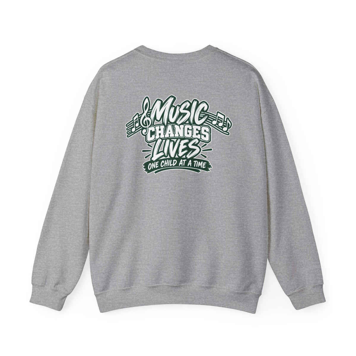Moriches Music Sweatshirt — "Music Changes Lives One Child at a Time" Crewneck