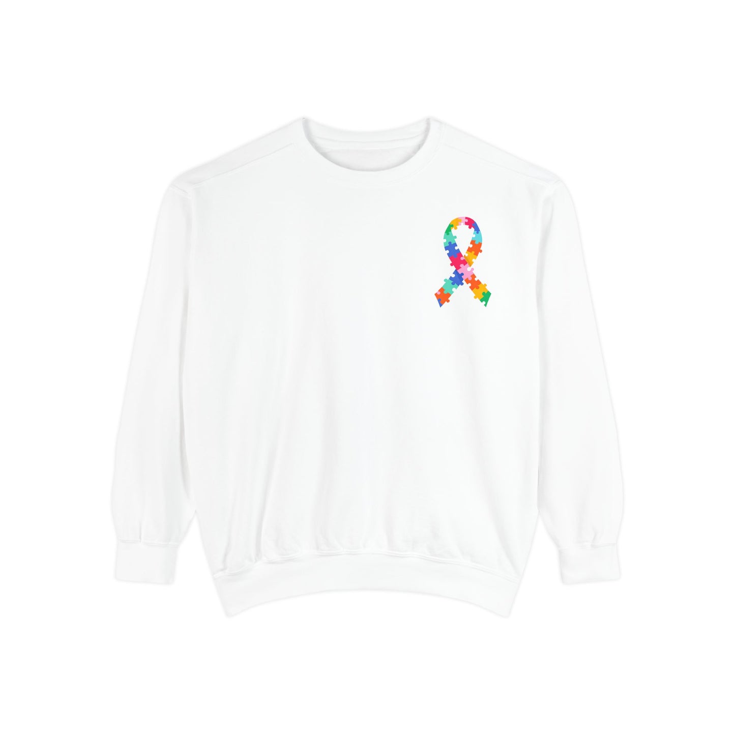 Autism Awareness Puzzle Piece & Ribbon Sweatshirt — Awareness Collection