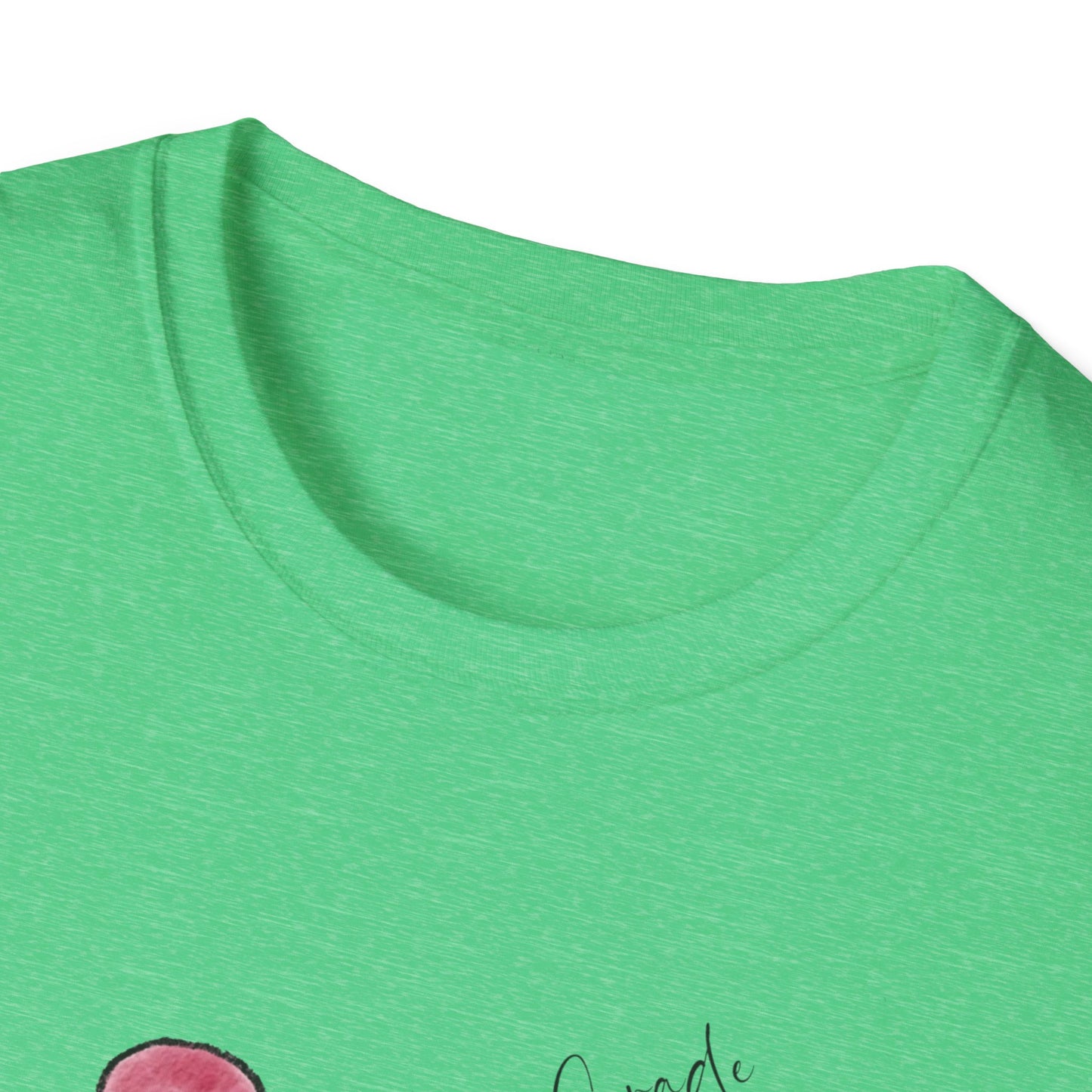 3rd Grade- Checkered Bow + Pencil- Teacher Tee- Softstyle Unisex Tee