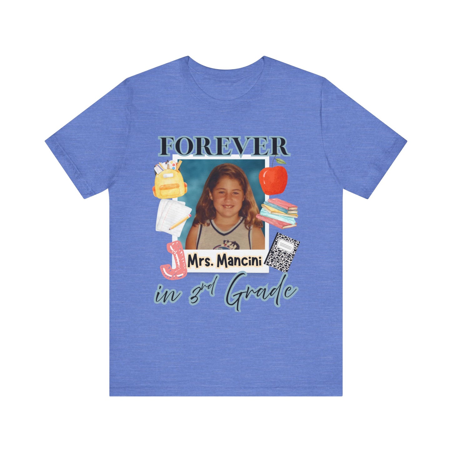 Jenna- Personalized Forever in 3rd Grade Teacher Tee - Personalized Unisex Jersey Shirt