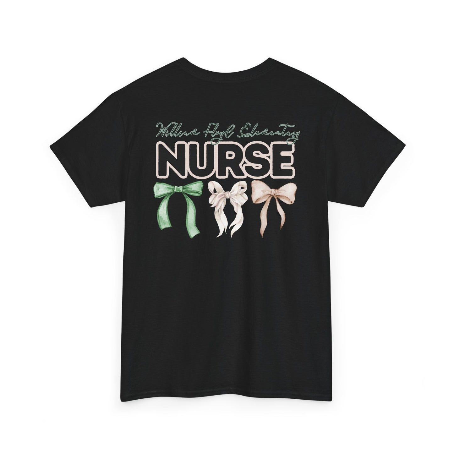 WFE Nurse and Bows- Unisex Heavy Cotton Tee with Bow Design