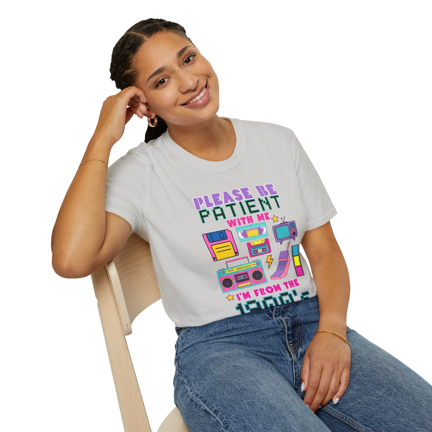 Retro 90's T-Shirt - Please Be Patient, Teacher Vintage- Unisex Graphic Tee