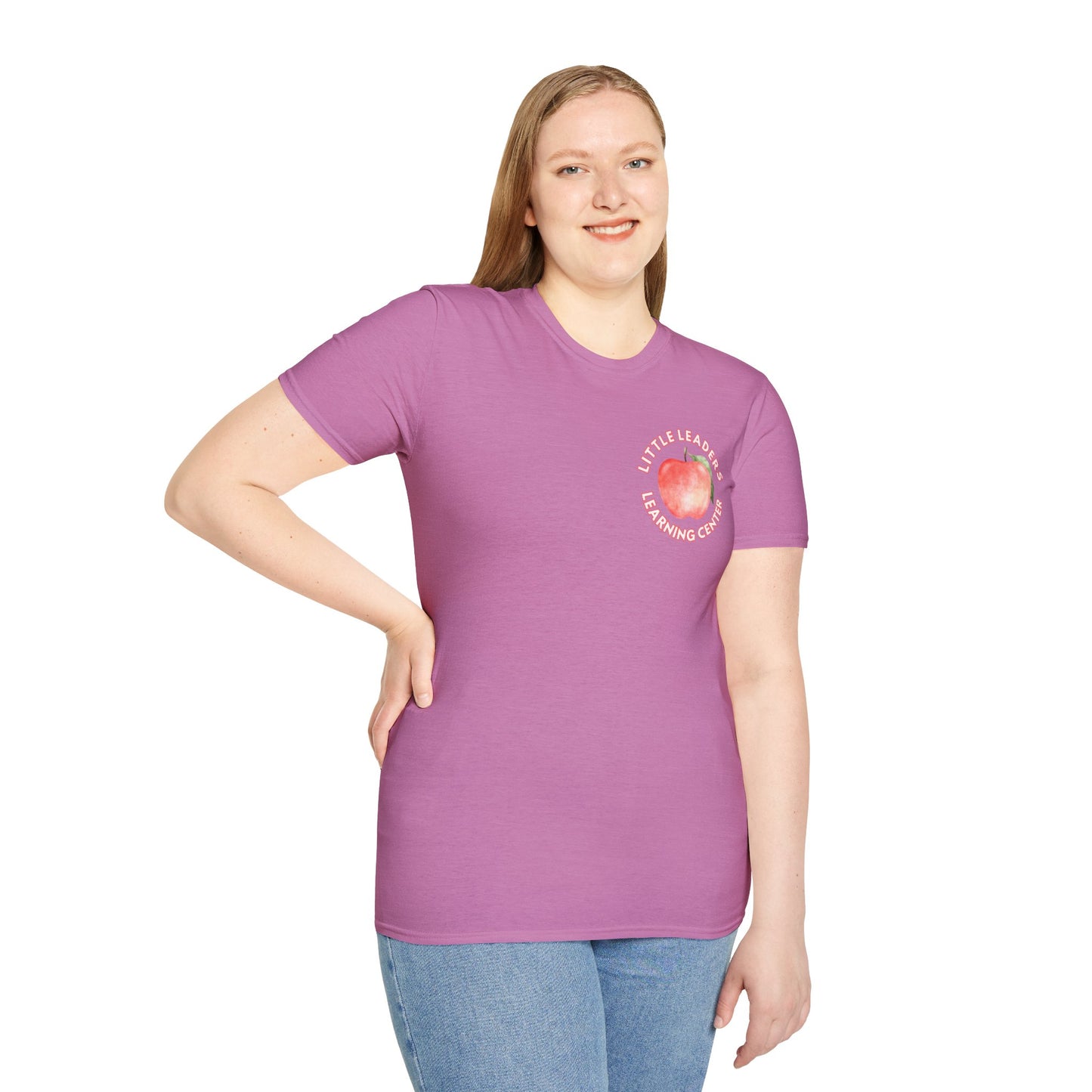 Little Leaders Teacher w/ Apple Design Unisex Softstyle T-Shirt