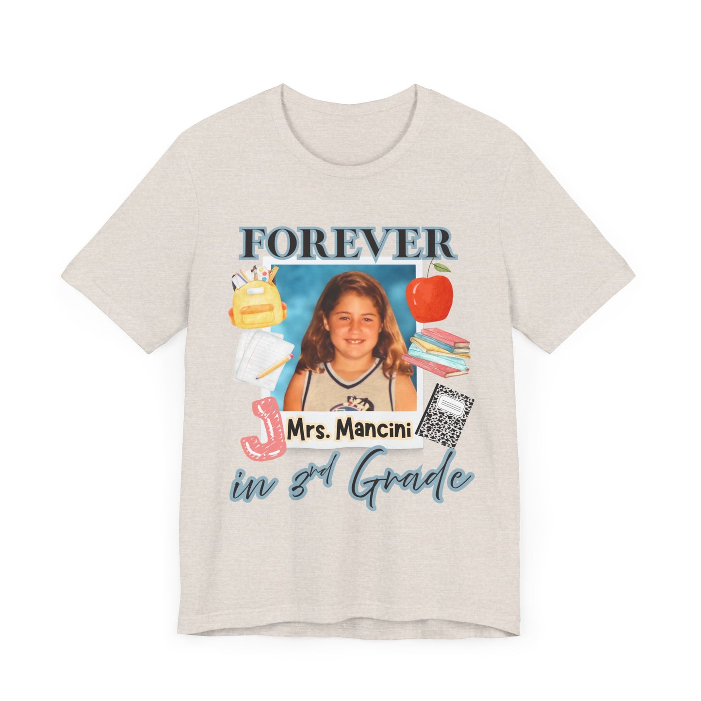 Jenna- Personalized Forever in 3rd Grade Teacher Tee - Personalized Unisex Jersey Shirt