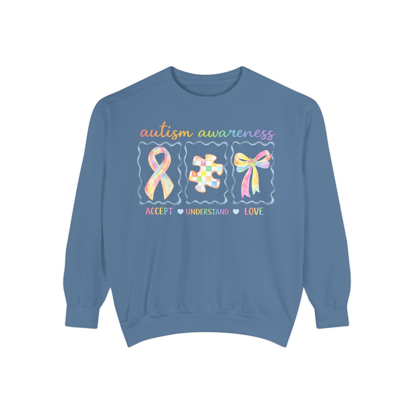 Autism Awareness Sweatshirt — "Accept Understand Love"