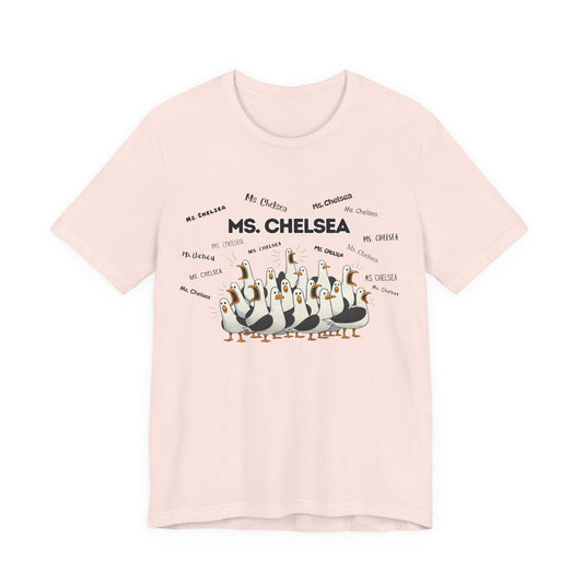 Ms. Chelsea- Penguin Choir T-Shirt — Funny Teacher Personalized Tee