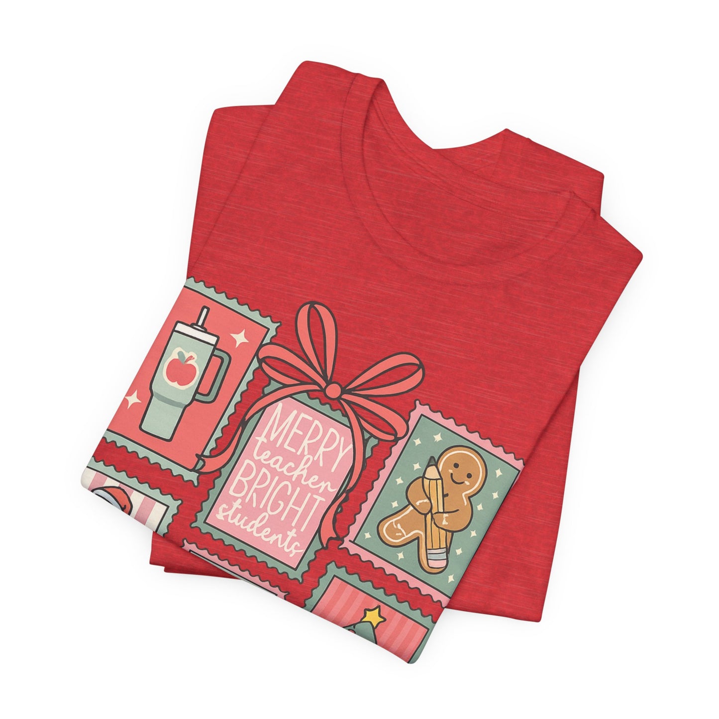 Merry Teacher, Bright Students— Christmas Unisex T‑Shirt