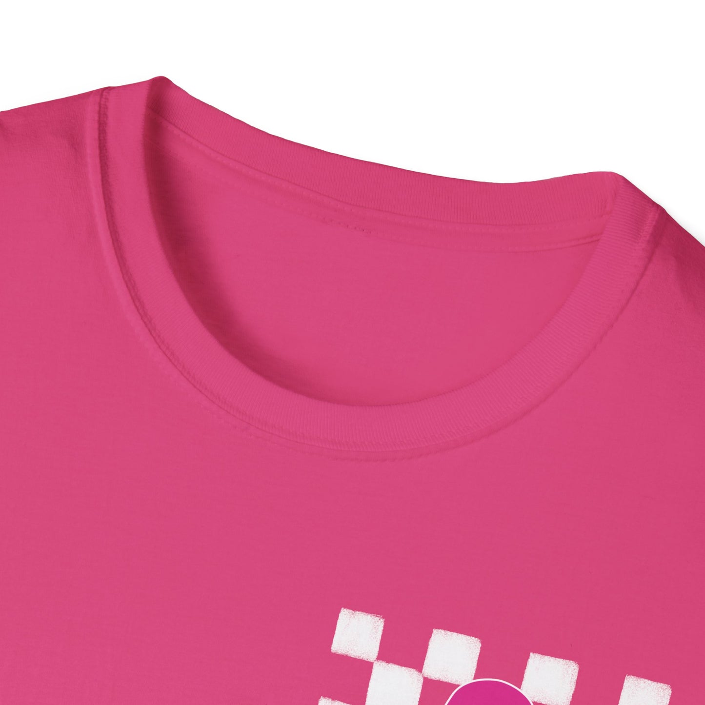 Checkered Pink Ribbon Awareness T-Shirt | Softstyle Tee