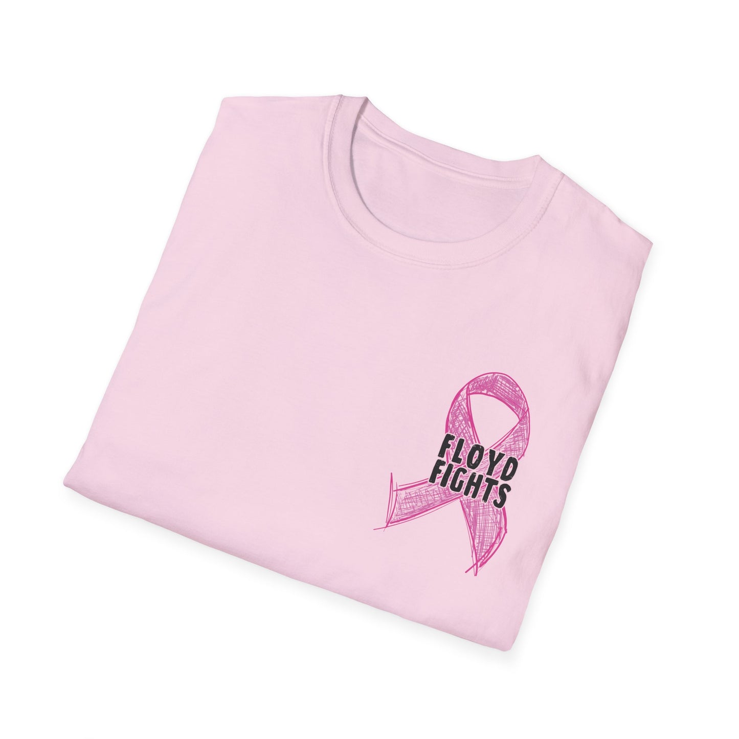 FLOYD FIGHTS Ribbon Breast Cancer Awareness T-Shirt | Softstyle Tee