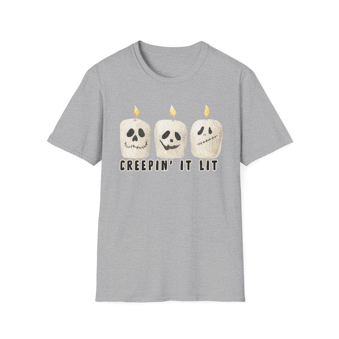 Creepin' it Lit Halloween Themed T-Shirt- Unisex Softstlye