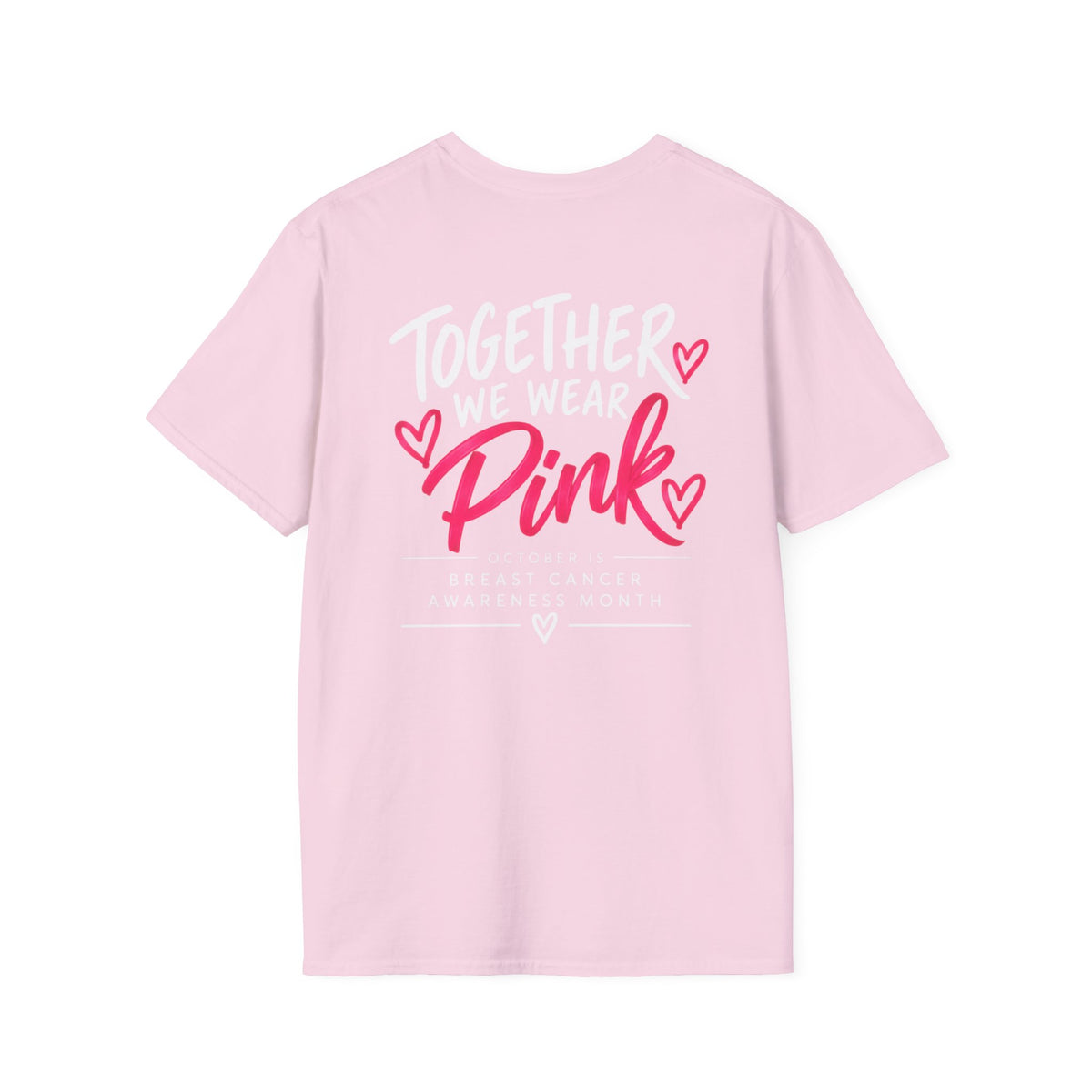 WFE- "Together We Wear Pink" -Breast Cancer Awareness Tee, Unisex Softstyle T-Shirt