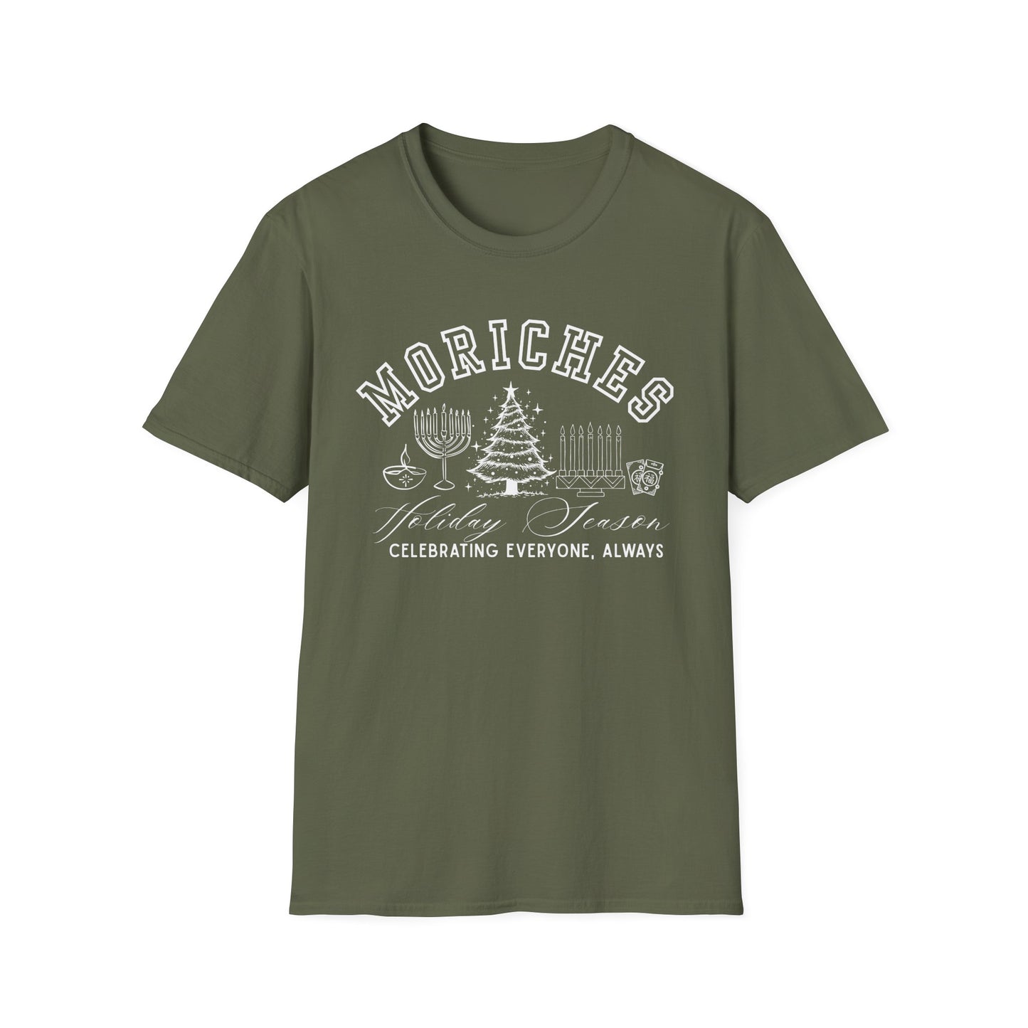 Moriches- Celebrating Everyone, Always Holiday T-Shirt (Christmas)
