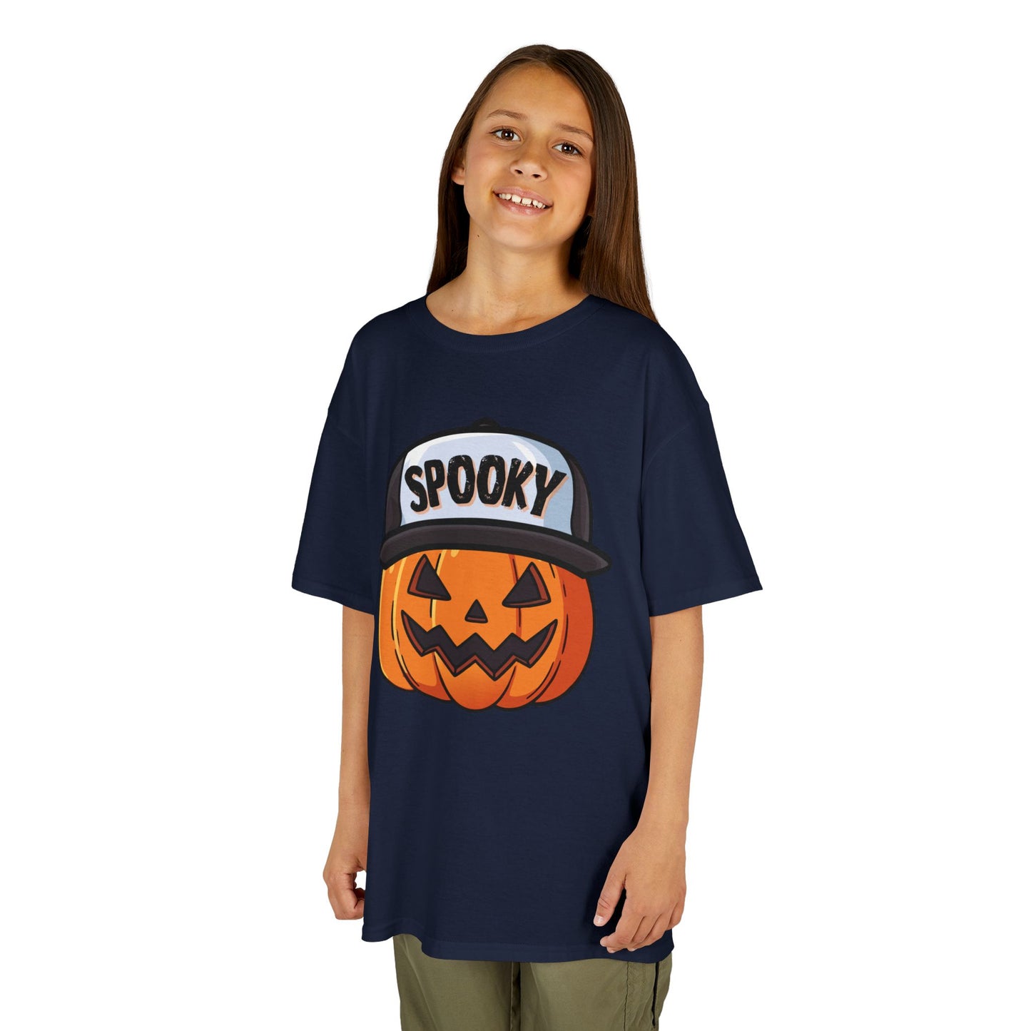 Spooky Pumpkin w/ Hat | Halloween | Kids Cotton™ Tee