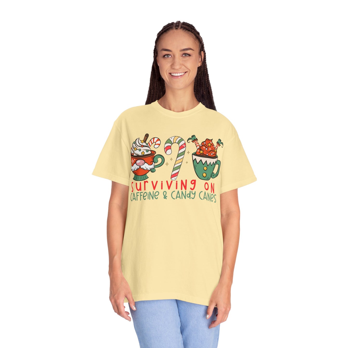 Surviving on Caffeine and Candy Canes— Christmas Tee
