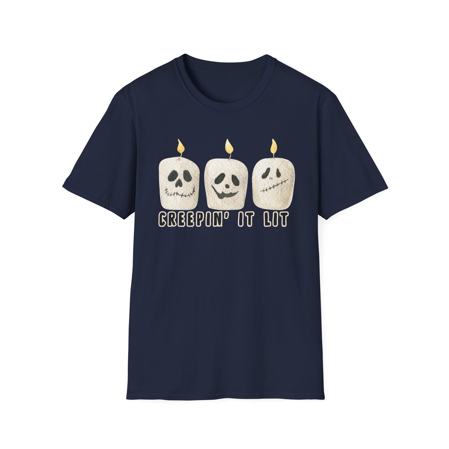 Creepin' it Lit Halloween Themed T-Shirt- Unisex Softstlye
