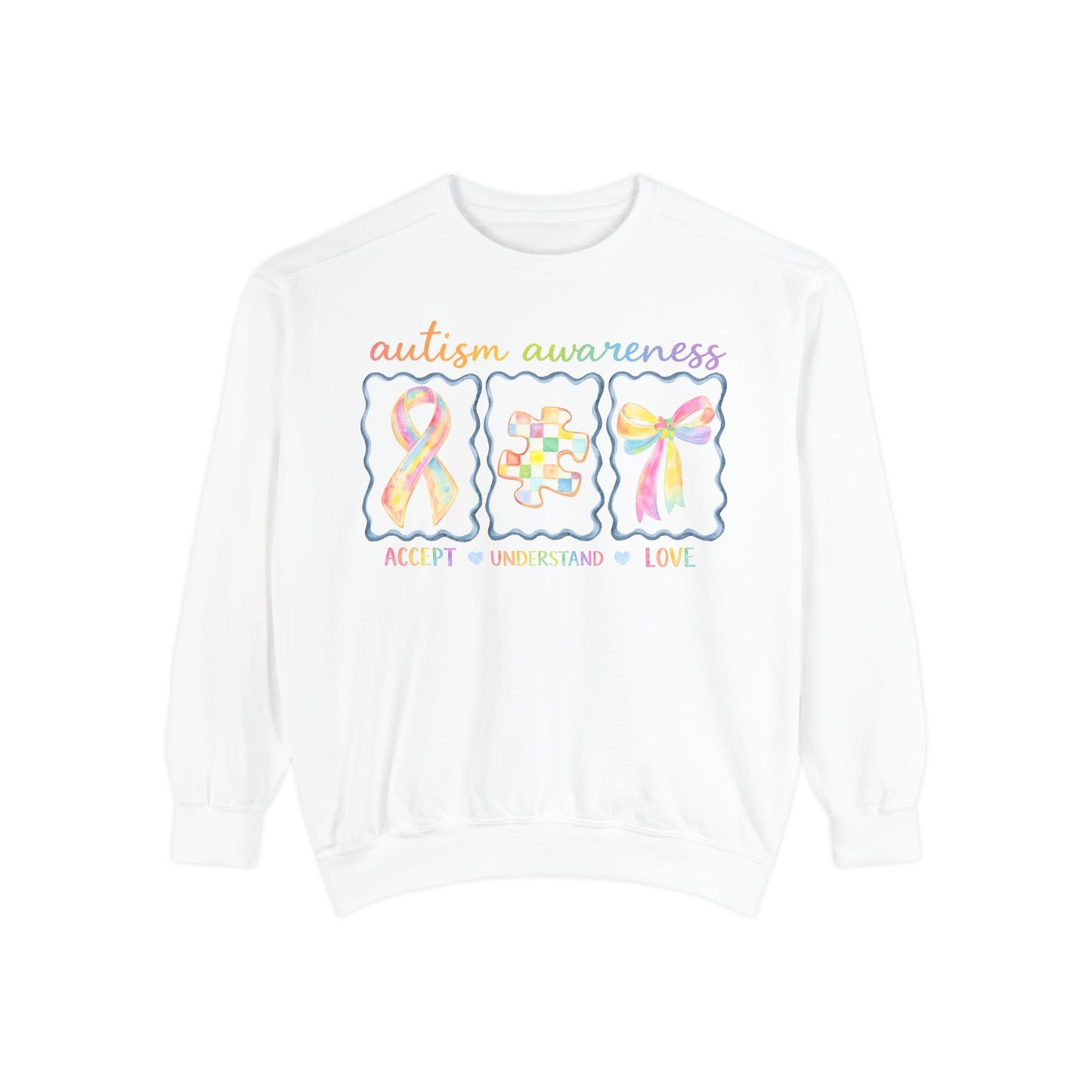 Autism Awareness Sweatshirt — "Accept Understand Love"