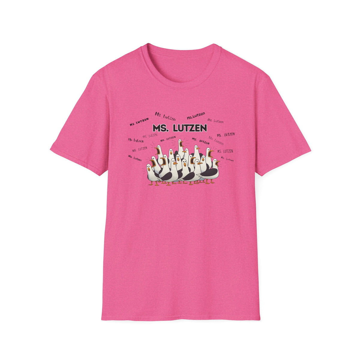 Ms. Lutzen- Seagull Crew Graphic T-Shirt — Personalized