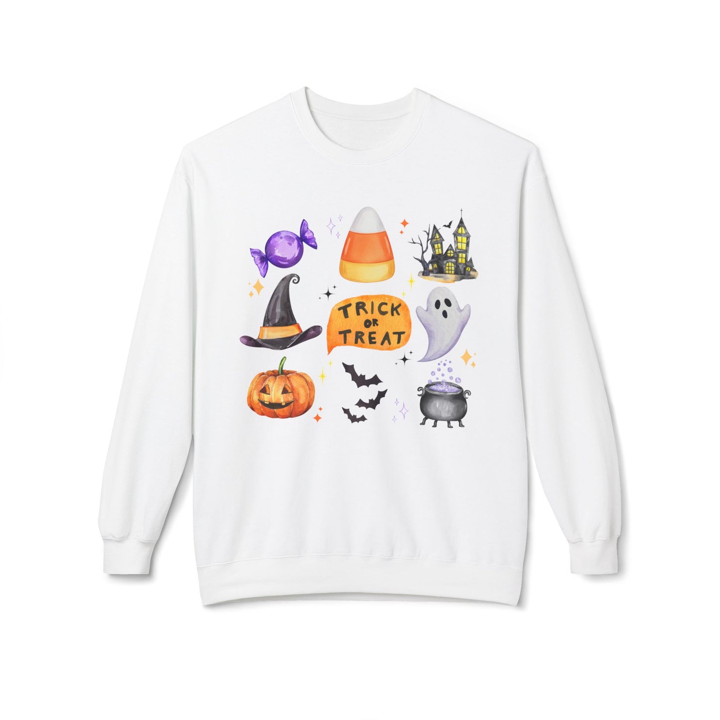 Trick or Treat- Unisex Midweight Softstyle Fleece Crewneck Sweatshirt