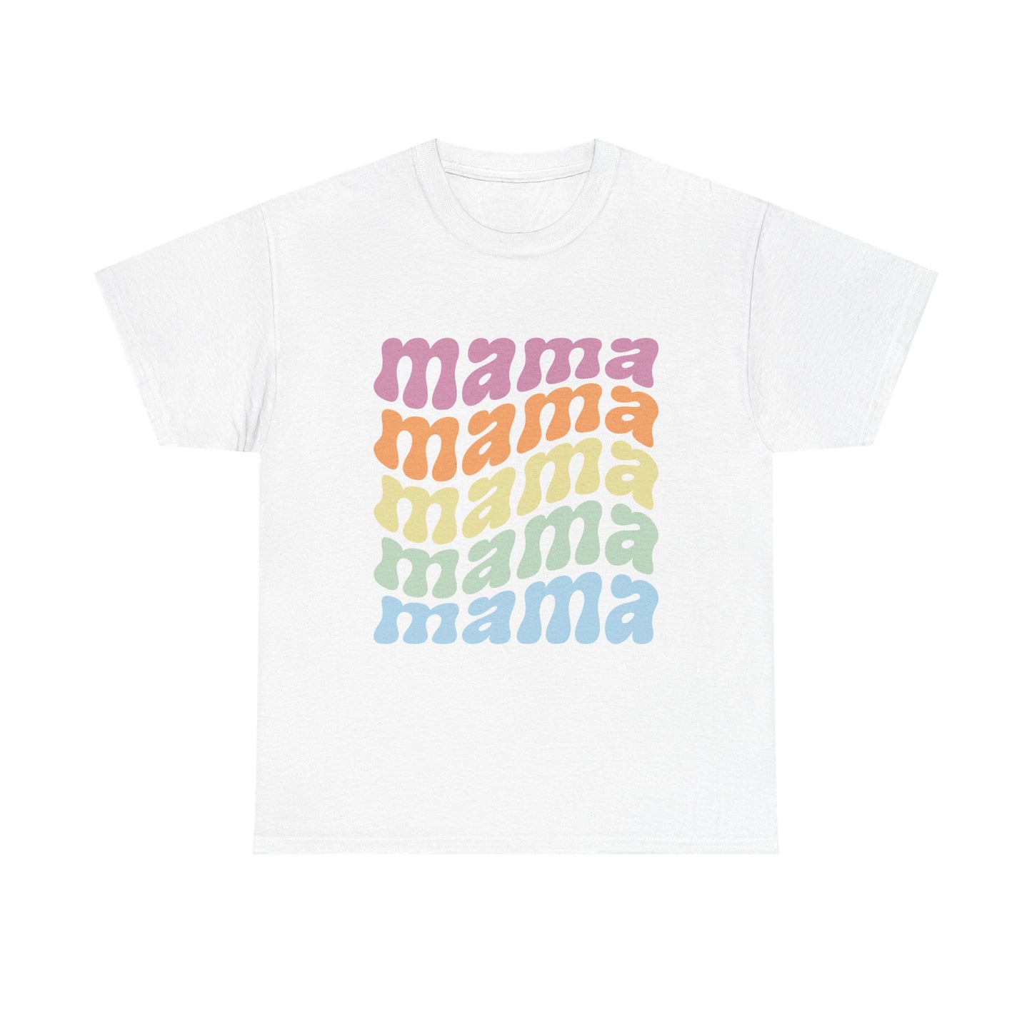 Retro Mama Unisex Heavy Cotton Tee - Colorful & Comfy