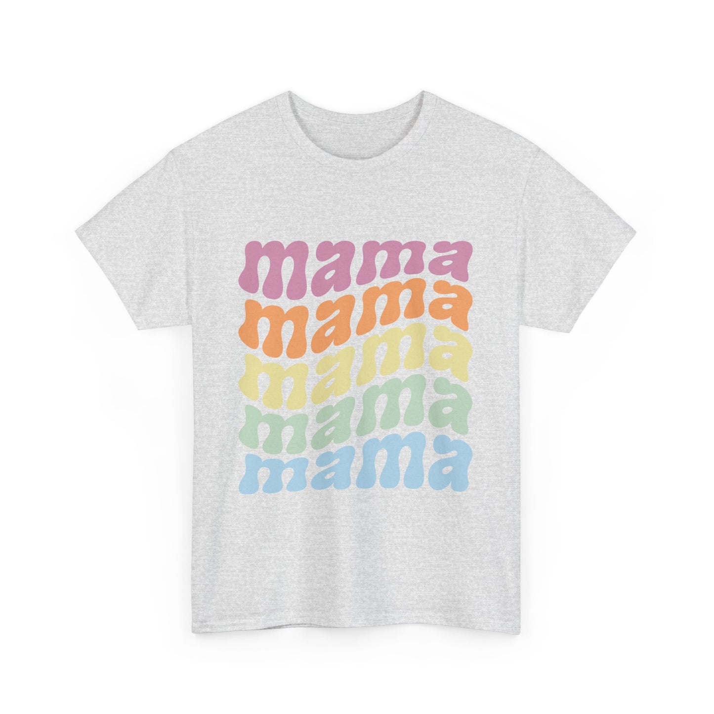 Retro Mama Unisex Heavy Cotton Tee - Colorful & Comfy