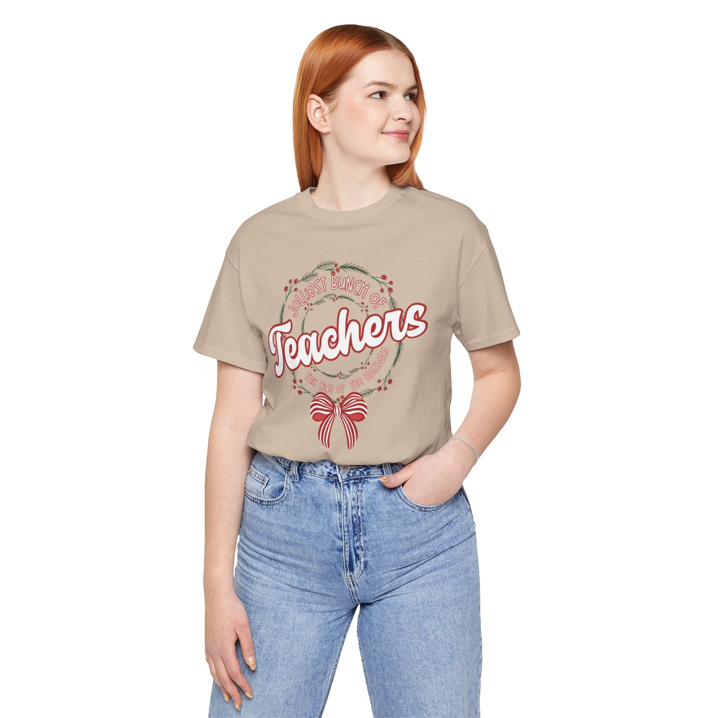 The Jolliest Bunch of teachers this side of the HALLWAY- Christmas Unisex T-Shirt