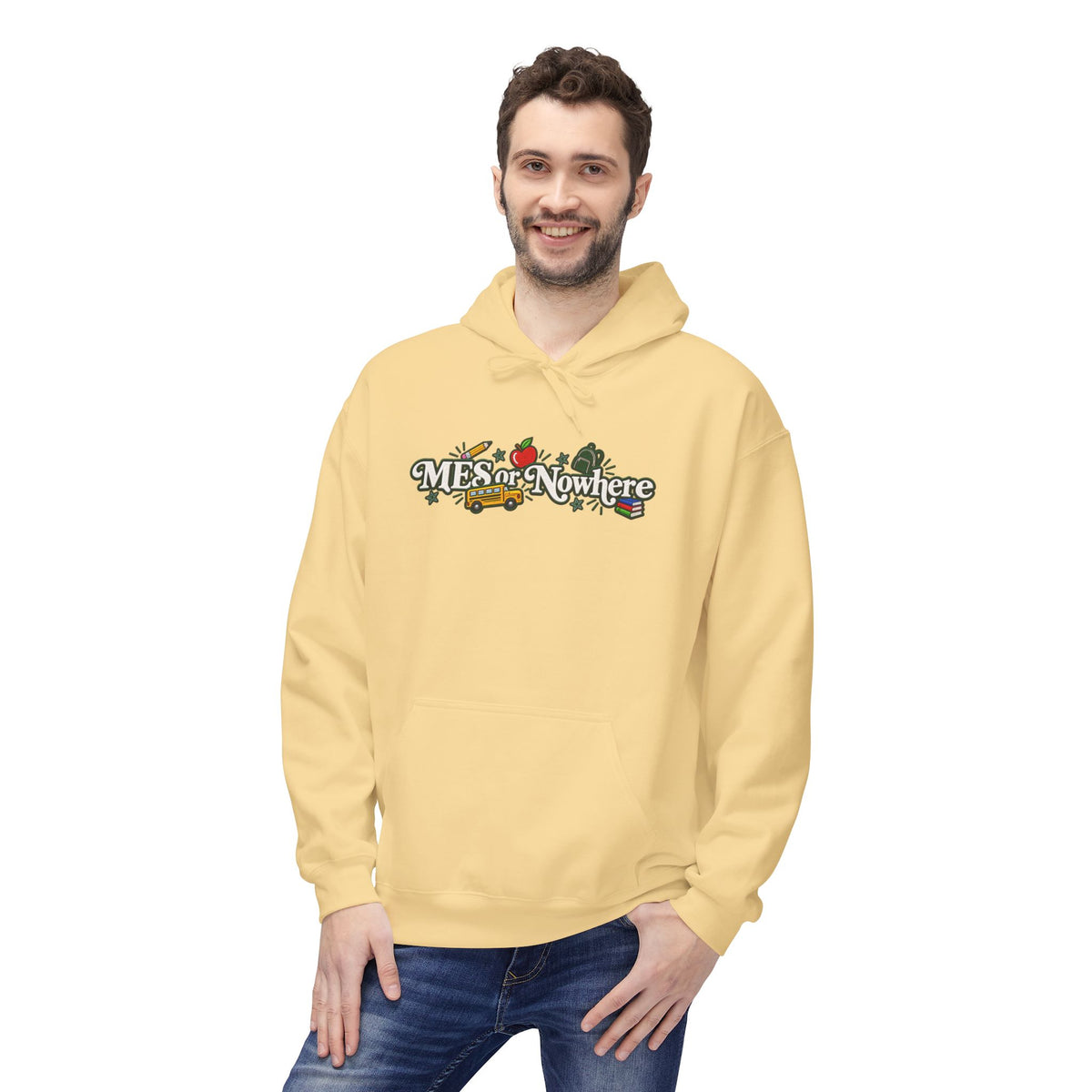 "MES or Nowhere" w/ apple- Moriches Hoodie