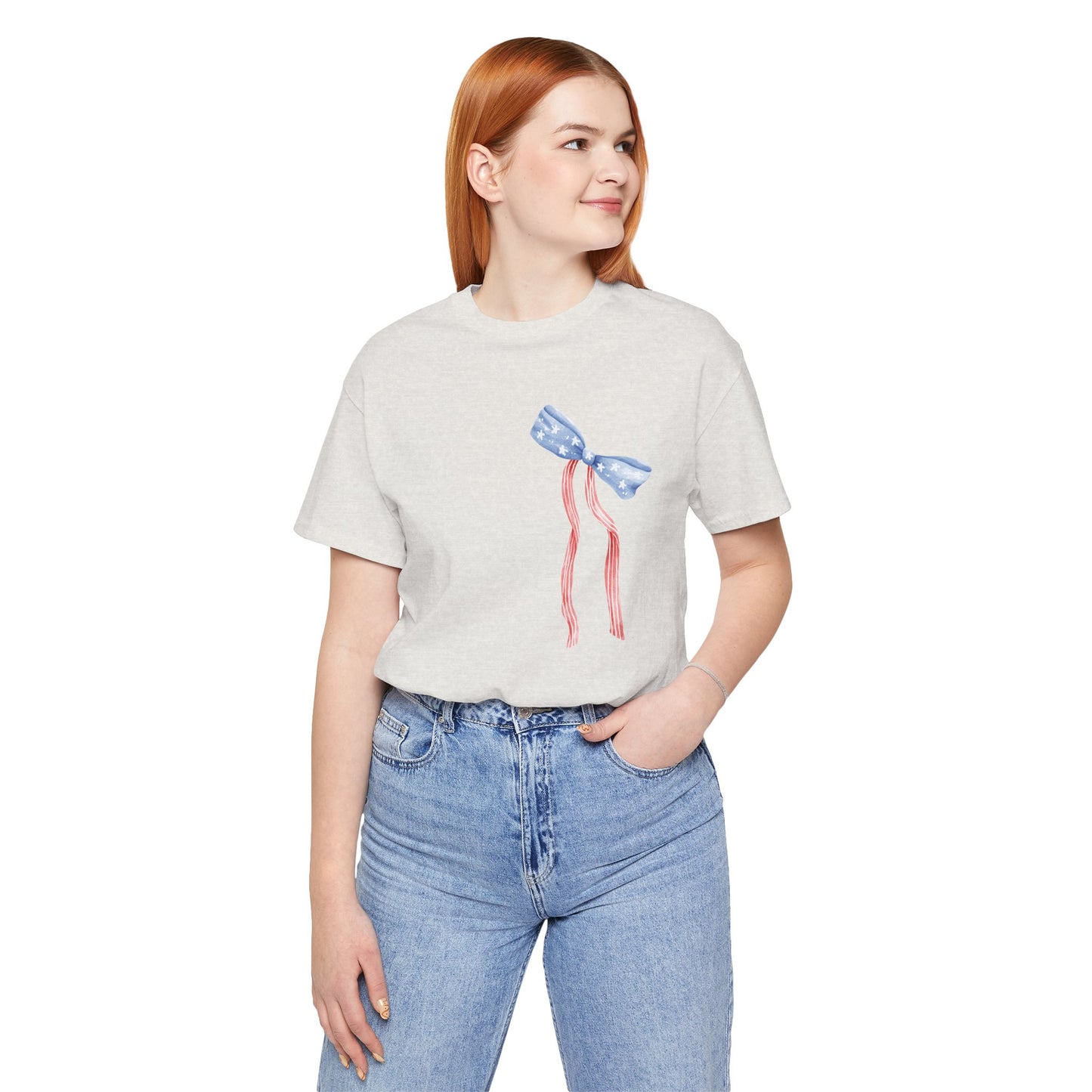 Land of the Free Tee with Bow | Perfect for all of America's Holidays