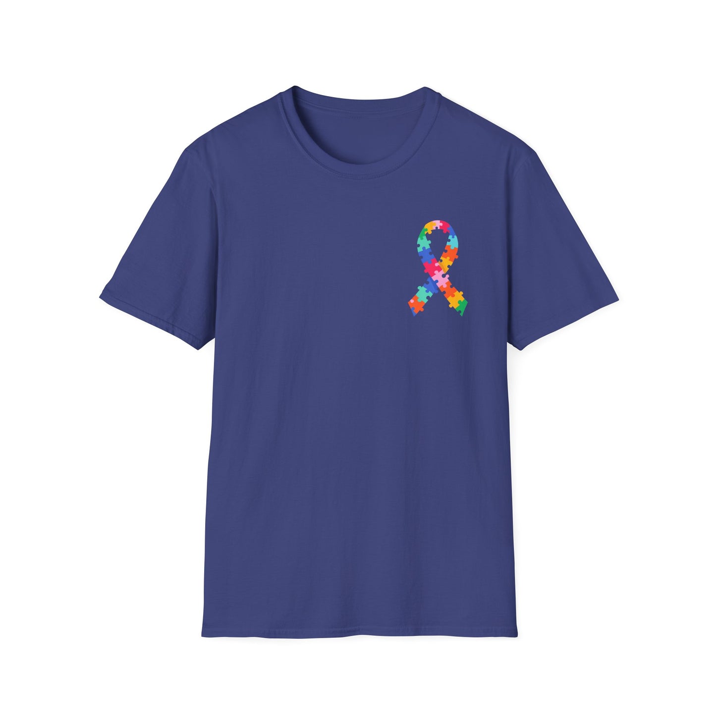 Autism Puzzle Piece & Ribbon T-Shirt — Awareness Collection
