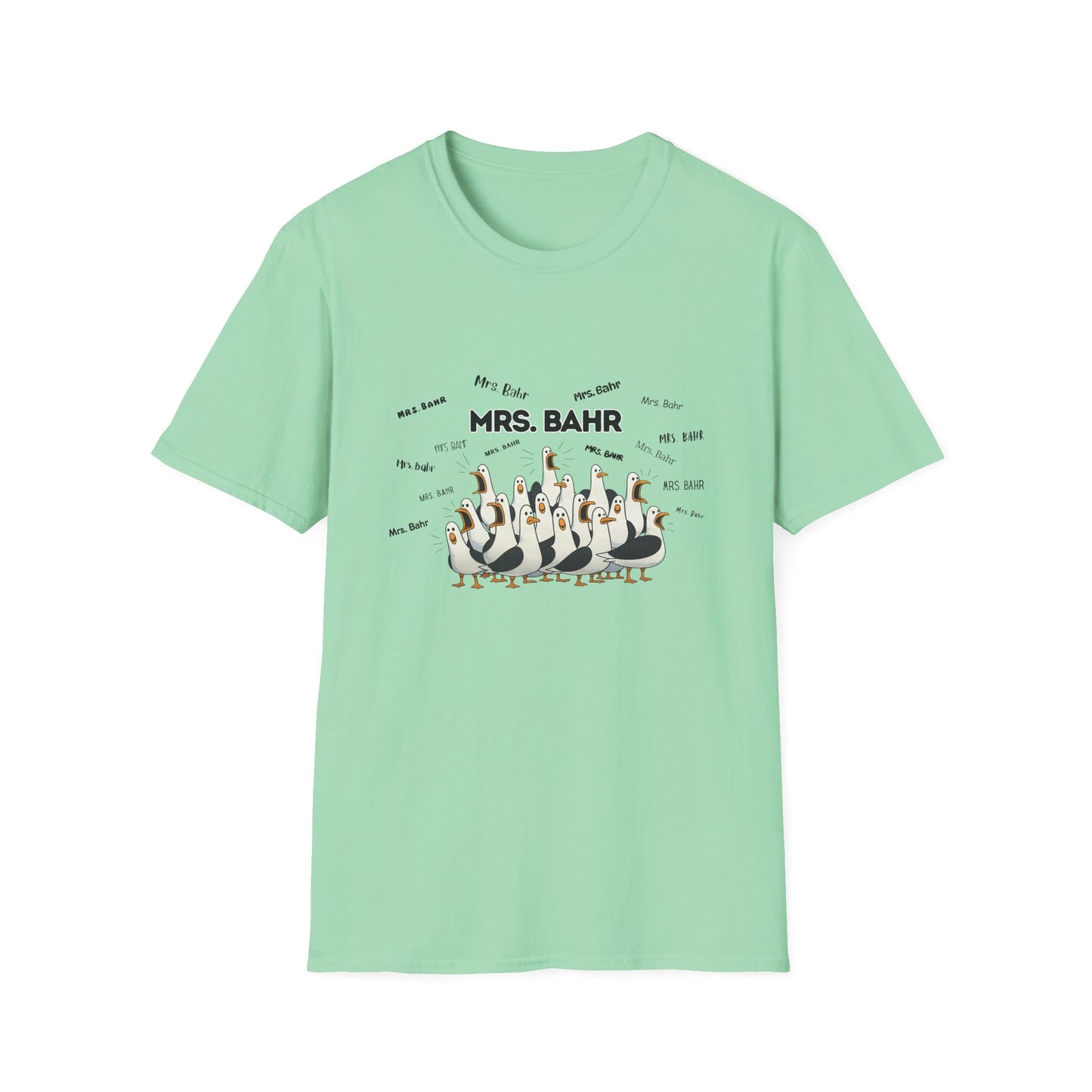 Mrs. Bahr - Seagull Crew Graphic T-Shirt — Personalized