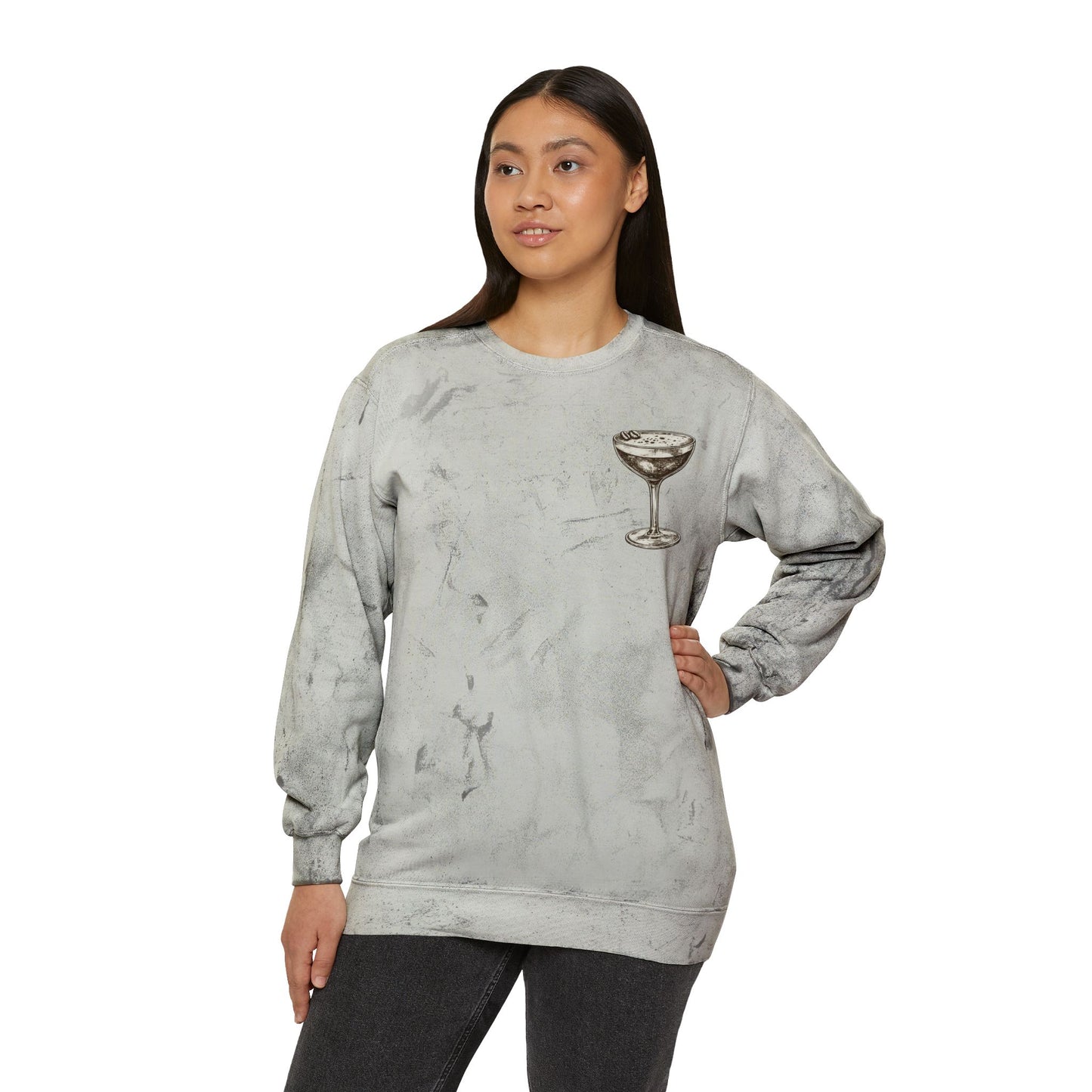 "Just a Girl Who Loves Espresso Martinis" Tie-Dye Crewneck- Summer