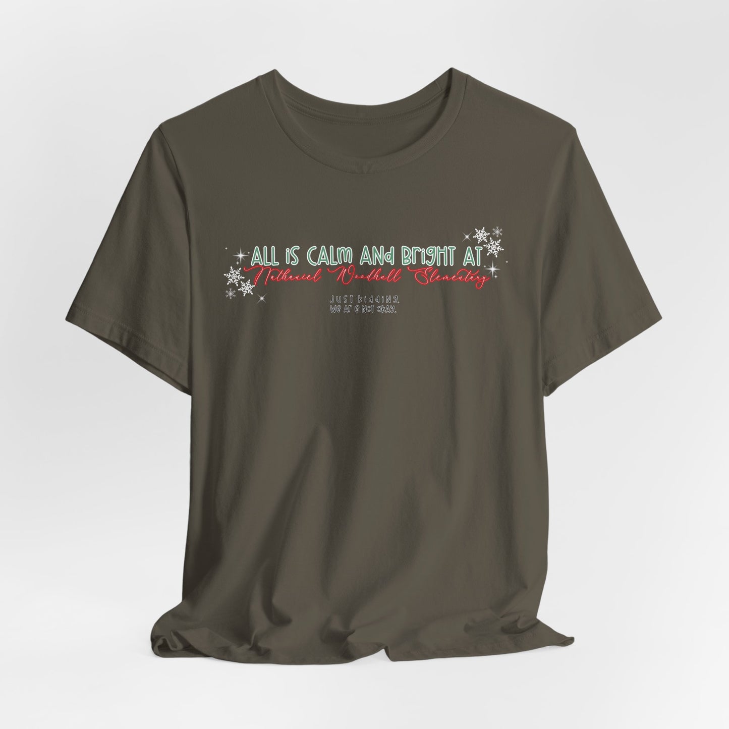 All is calm at Woodhull— Christmas Unisex T‑Shirt