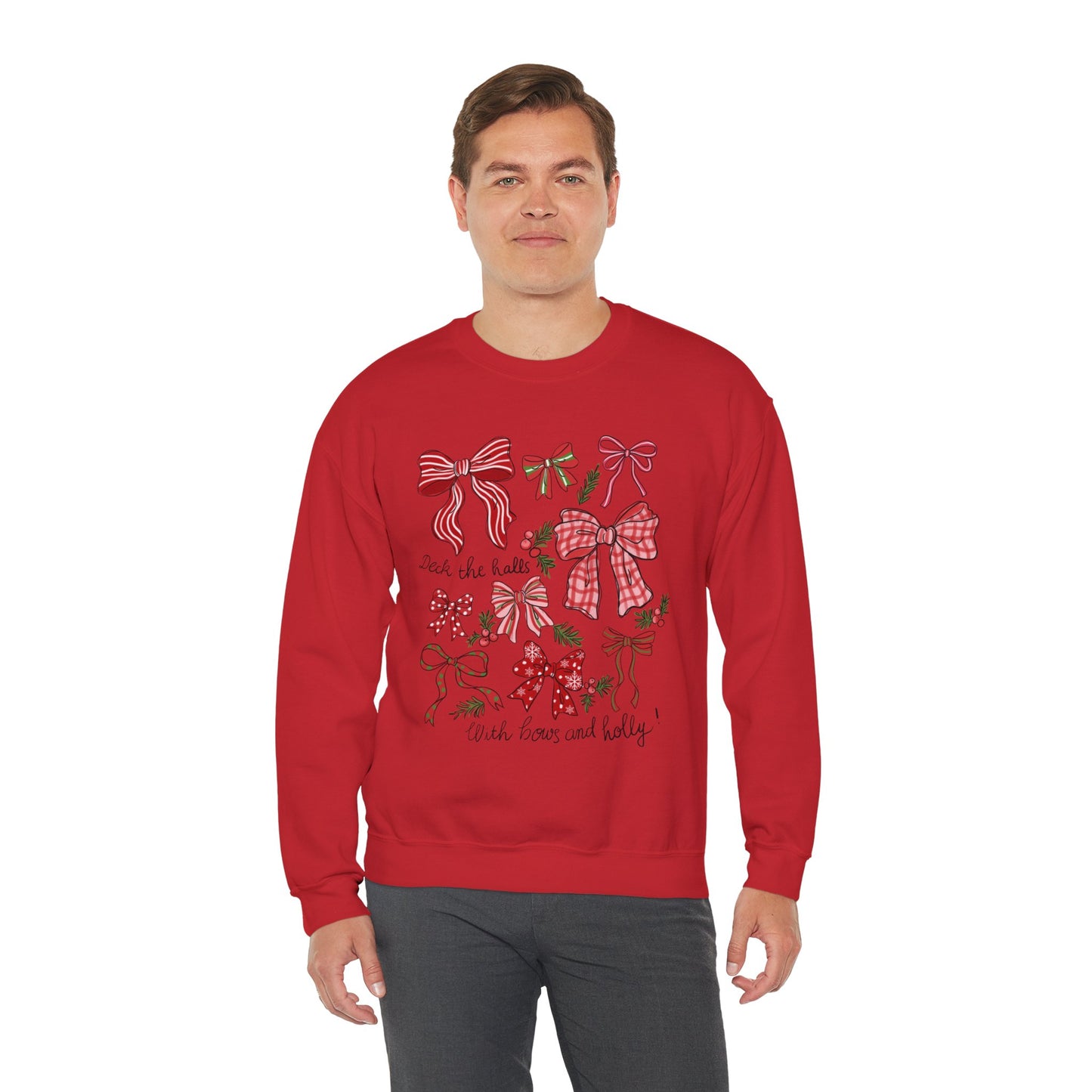Holly Jolly Bows Christmas Crewneck