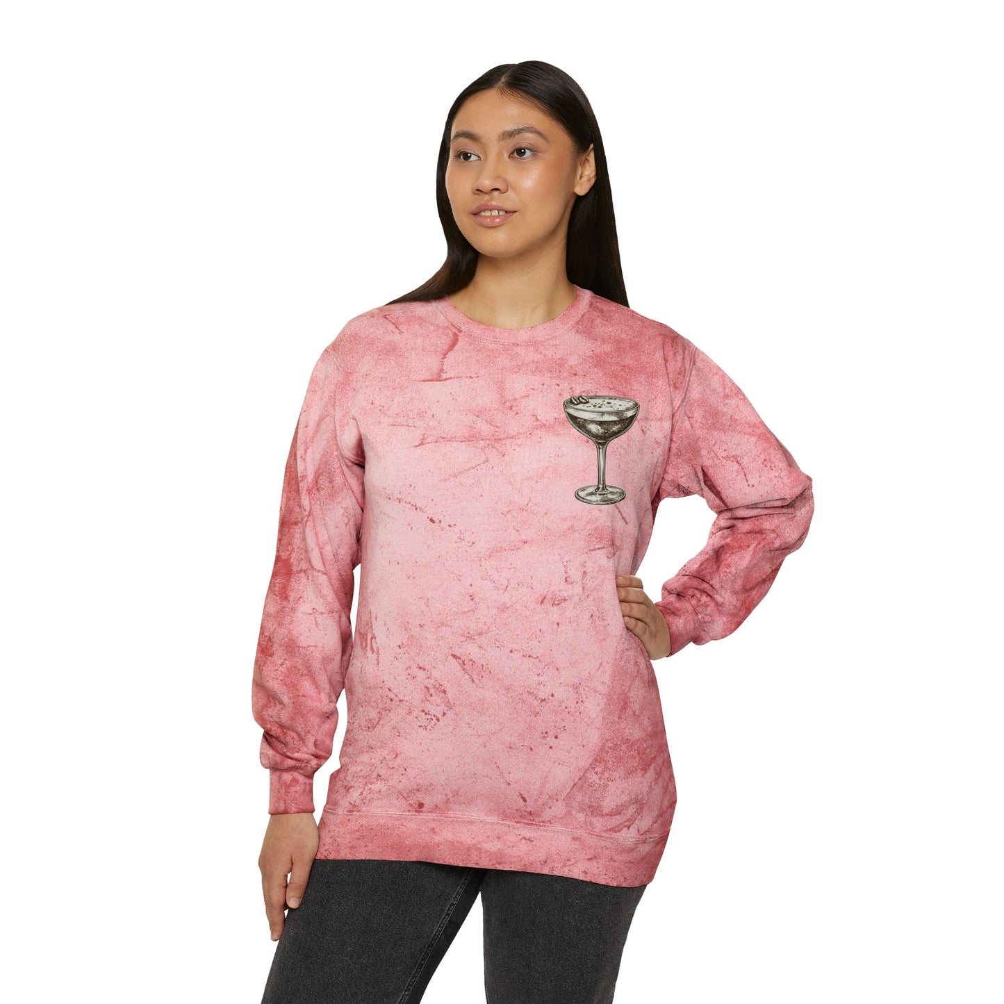 "Just a Girl Who Loves Espresso Martinis" Tie-Dye Crewneck- Summer