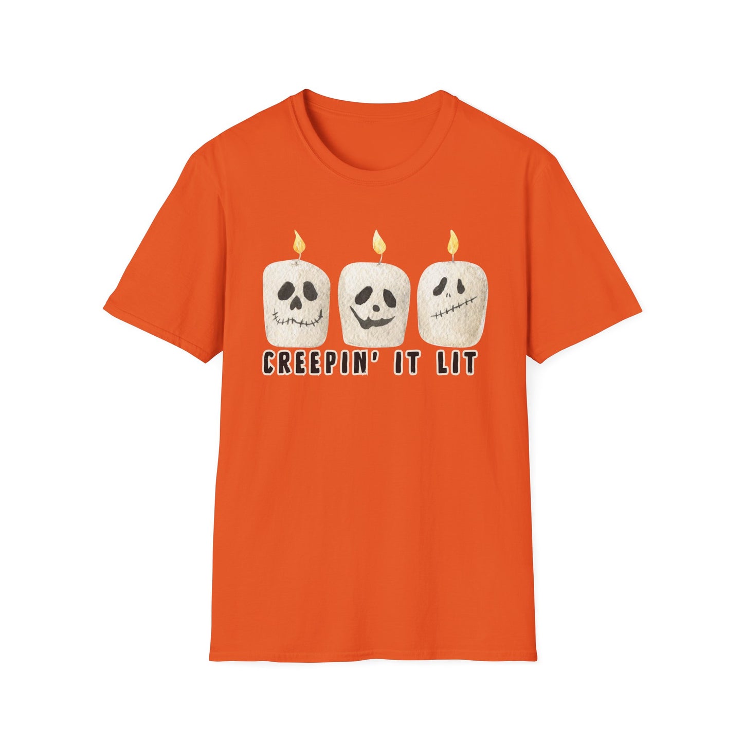 Creepin' it Lit Halloween Themed T-Shirt- Unisex Softstlye