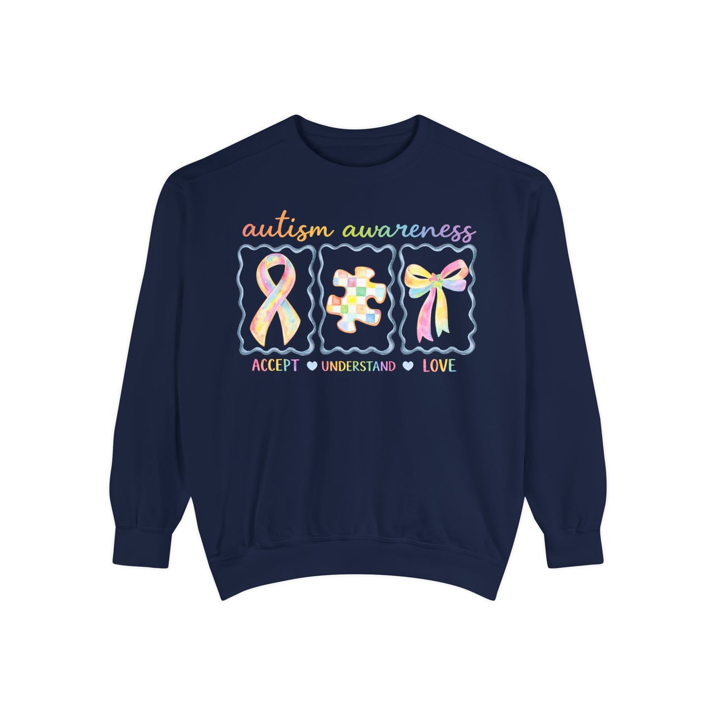 Autism Awareness Sweatshirt — "Accept Understand Love"