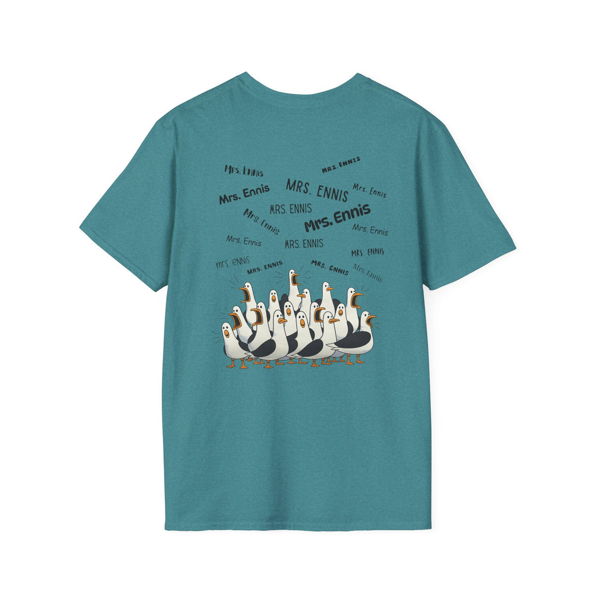 Mrs. Ennis- Seagull Crew Graphic T-Shirt — Personalized
