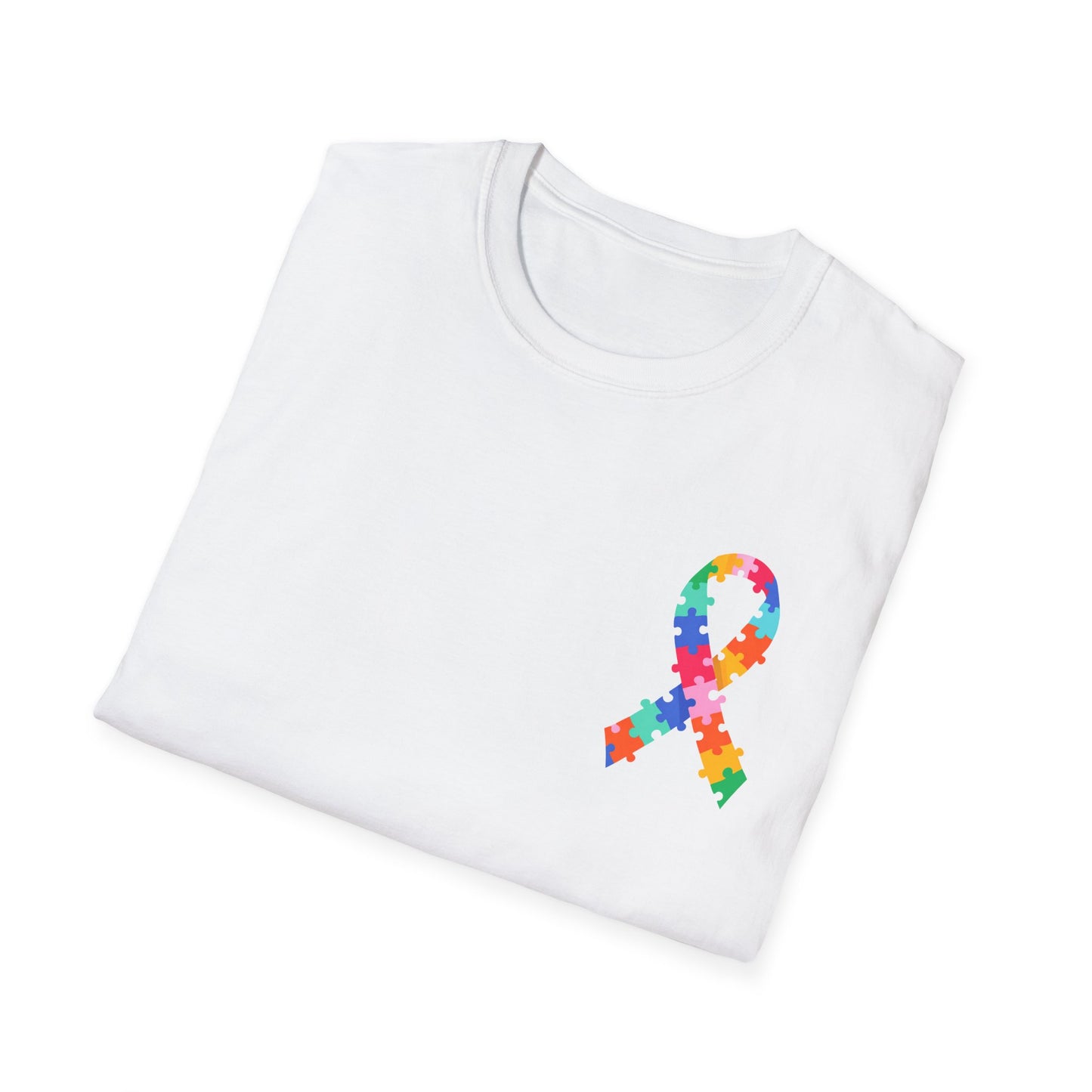 Autism Puzzle Piece & Ribbon T-Shirt — Awareness Collection