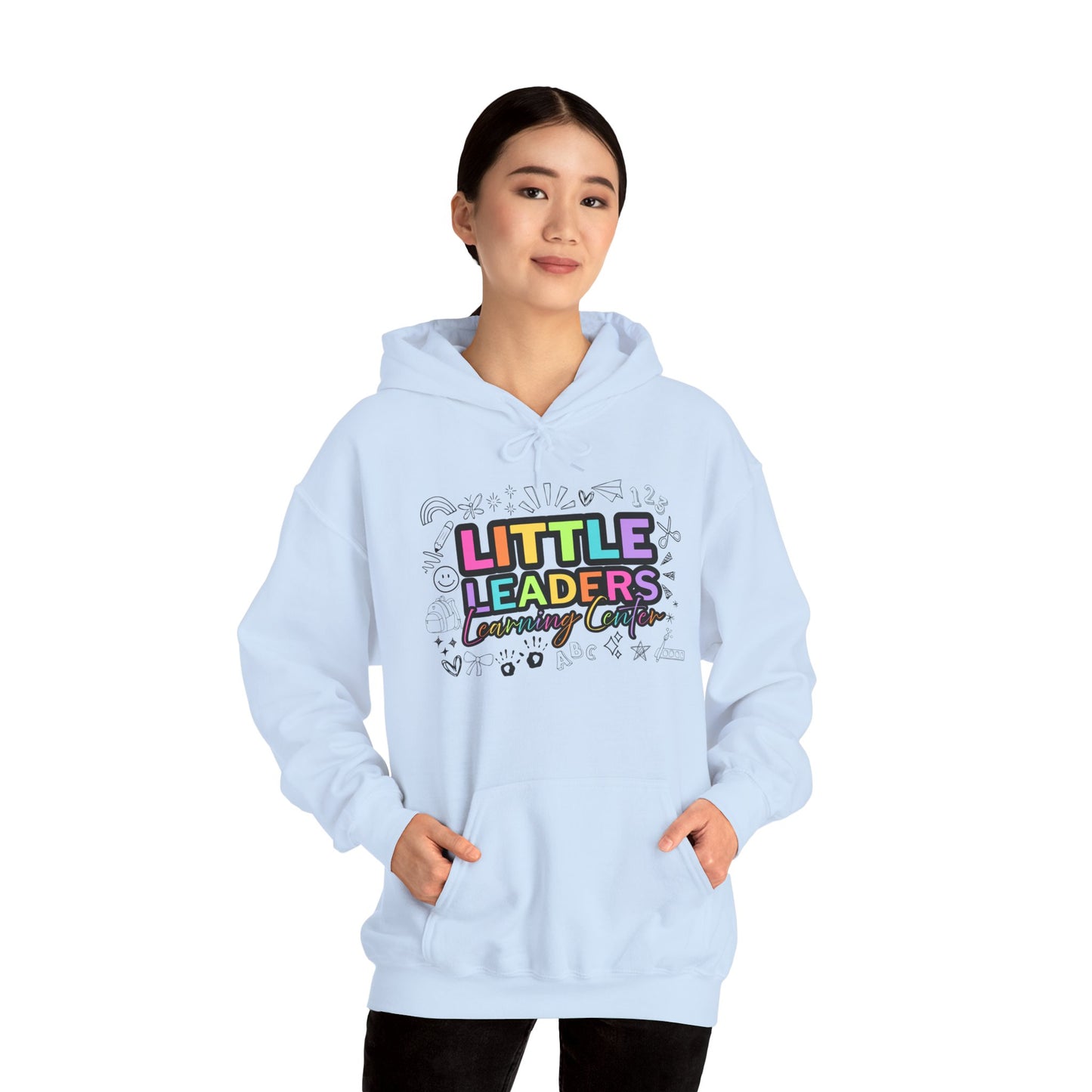 Little Leaders Doodle Design Hoodie - Cozy Unisex Sweatshirt