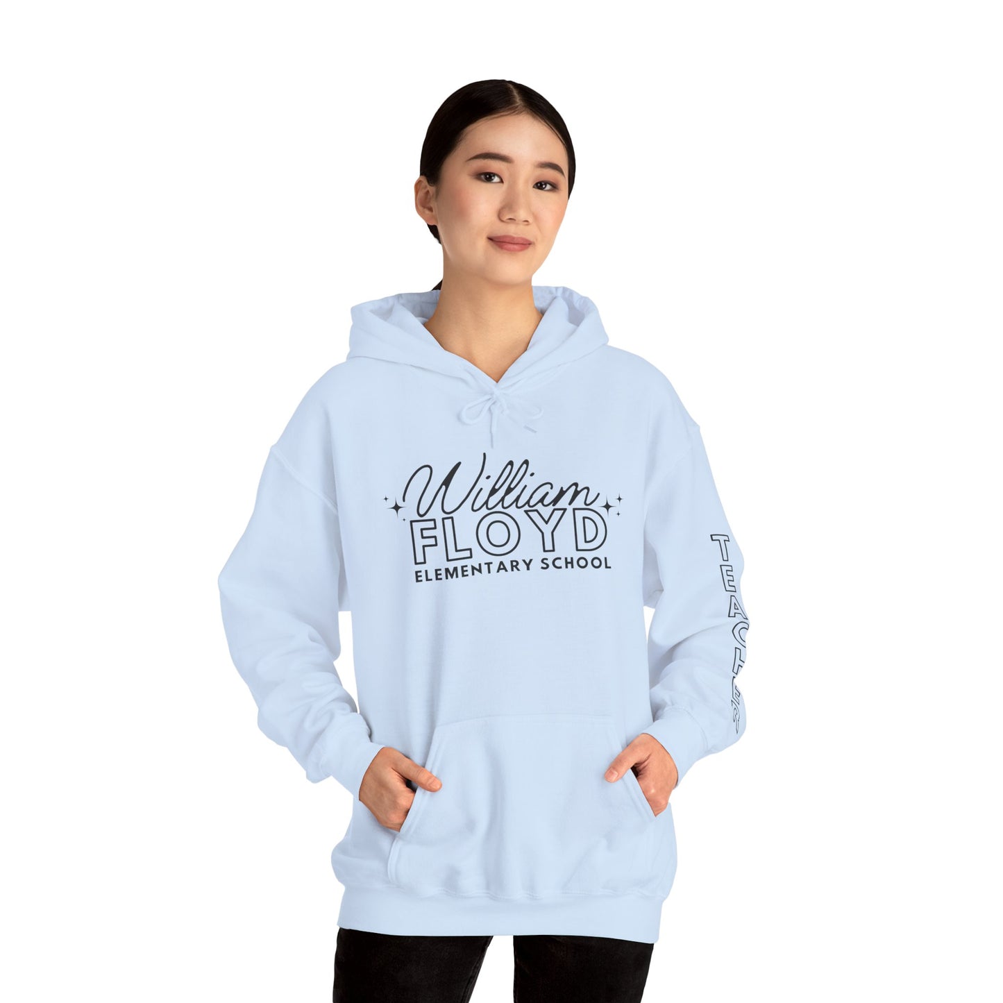 WFE Teacher Simple Design Hoodie w/ Teacher on Sleeve - Cozy Unisex Sweatshirt