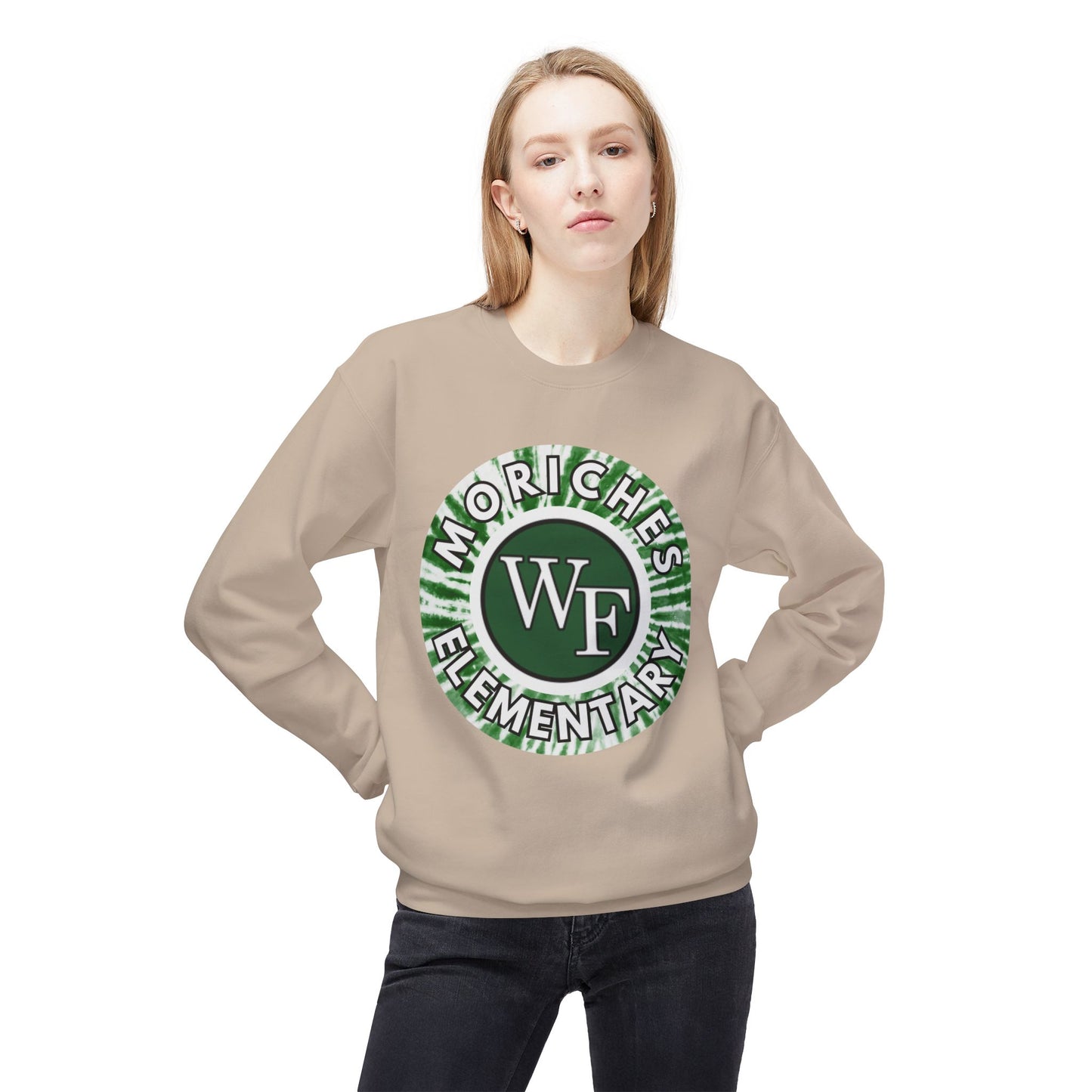 Moriches Tie Dye Logo-  Fleece Crewneck Sweatshirt