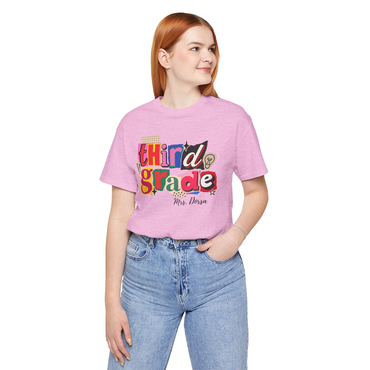 Dorsa- Third Grade Teacher T-Shirt – Personalized